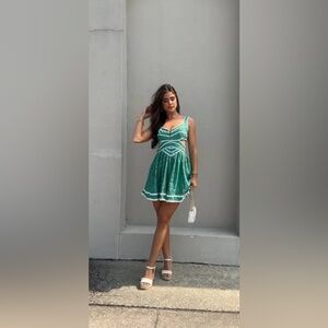 Sicilian Sunset Dress in Jade